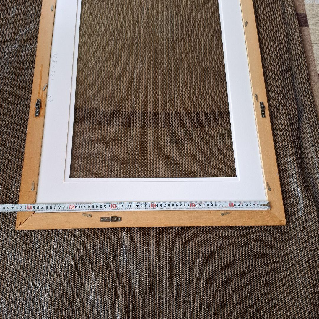 アイボリー フレーム 紫 マット ポスターフレーム　額縁　97×66.5