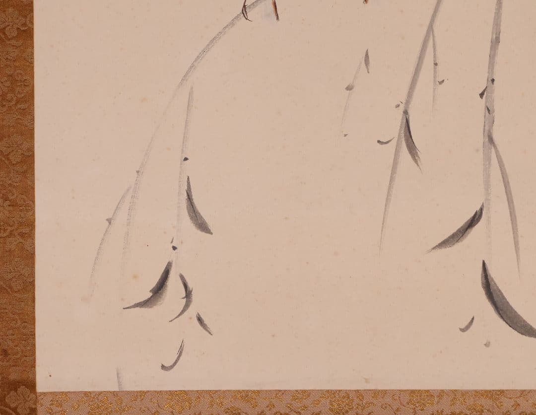 【真作】日本画 前川蒼十 雀図 鳥 紙本 掛軸 石川県小松出身画家 MB150