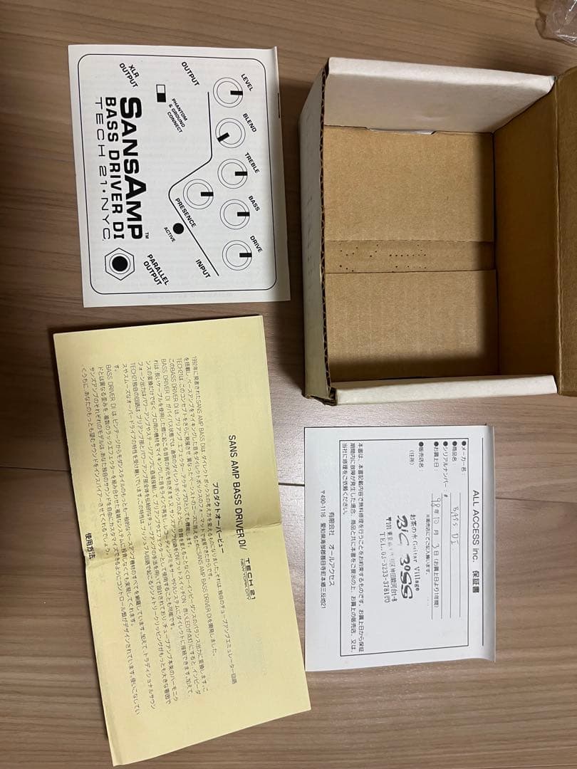 TECH 21 SANSAMP BASS D DI 美品