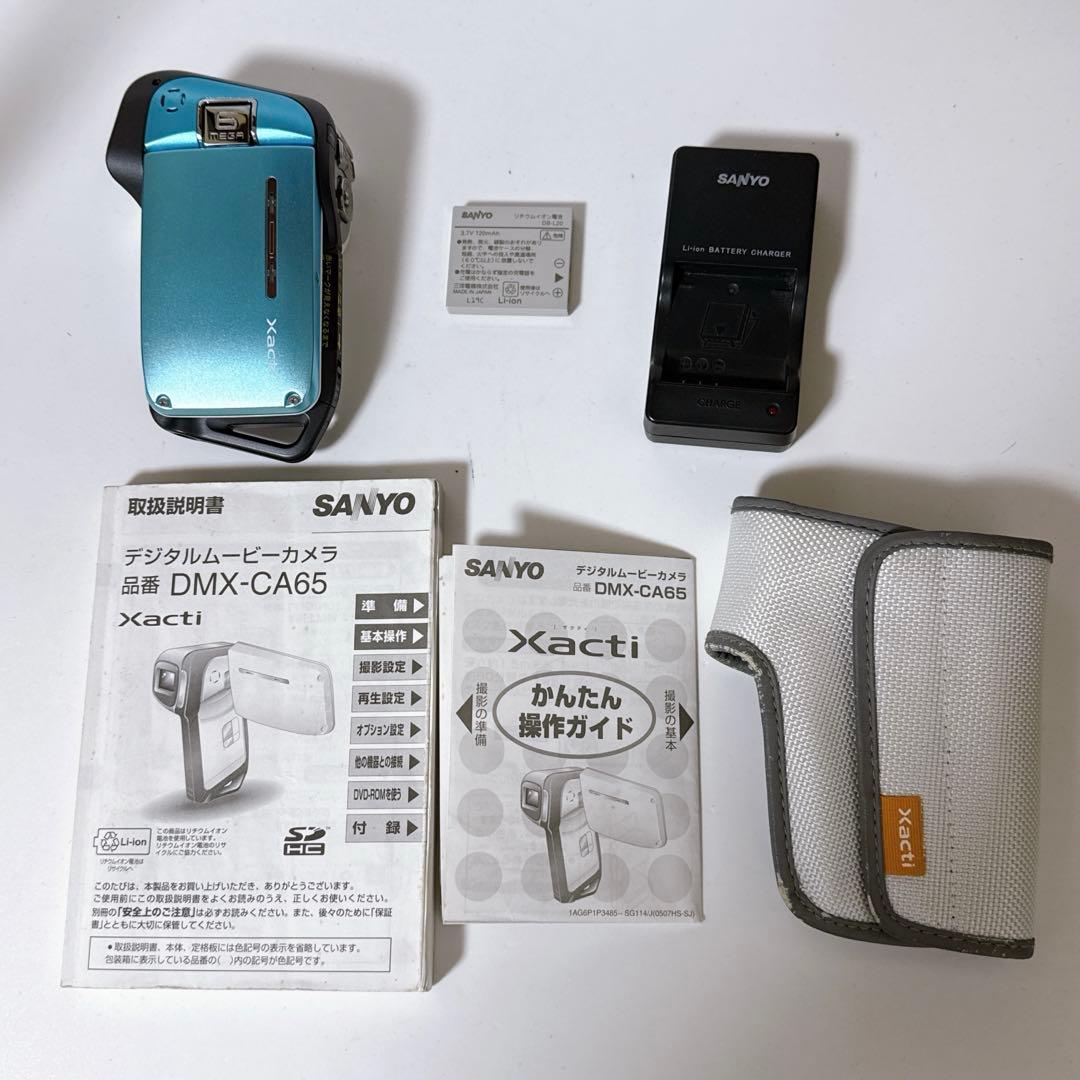 【美品】SANYO サンヨー ビデオカメラ Xacti DMX-CA65 ブルー