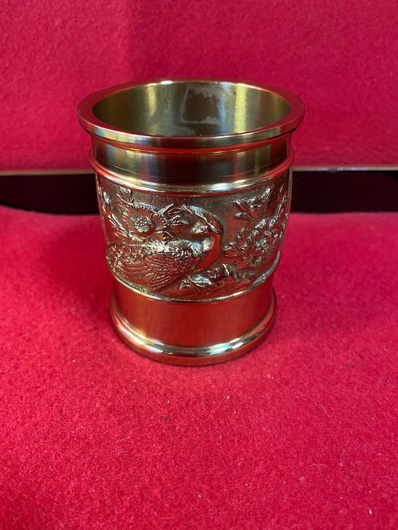 彫金彫　鉛筆立て