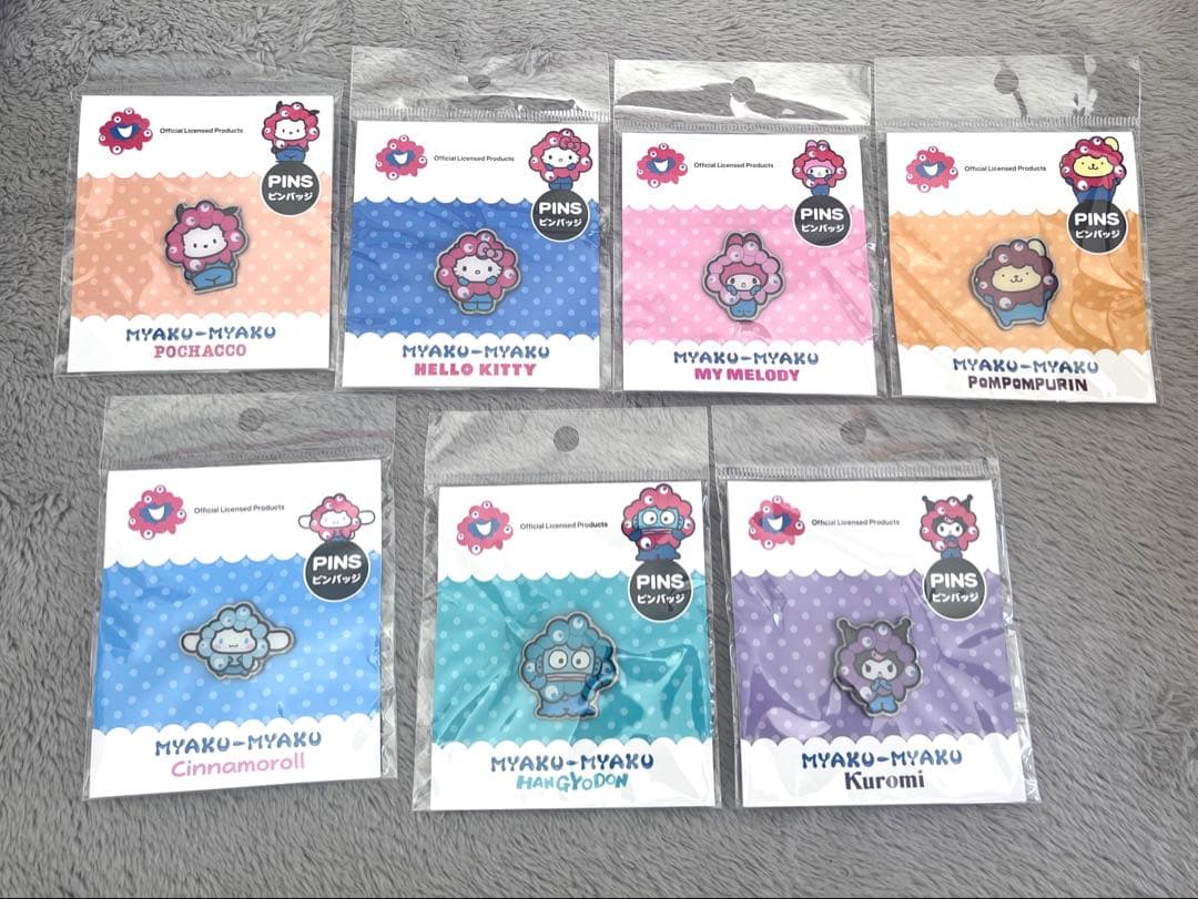 サンリオ なりきり ピンバッジ ミャクミャク 7個コンプリート　万博