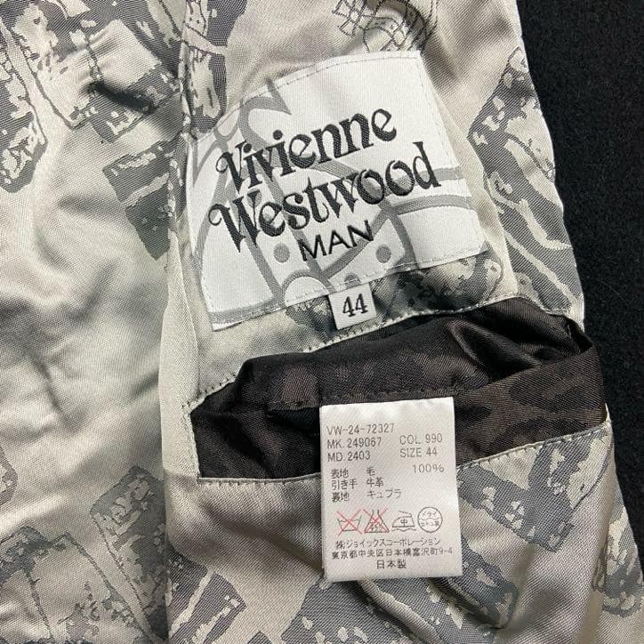 ヴィヴィアンウエストウッド　オーヴ　 メルトン　変形　ライダース　44　ウール