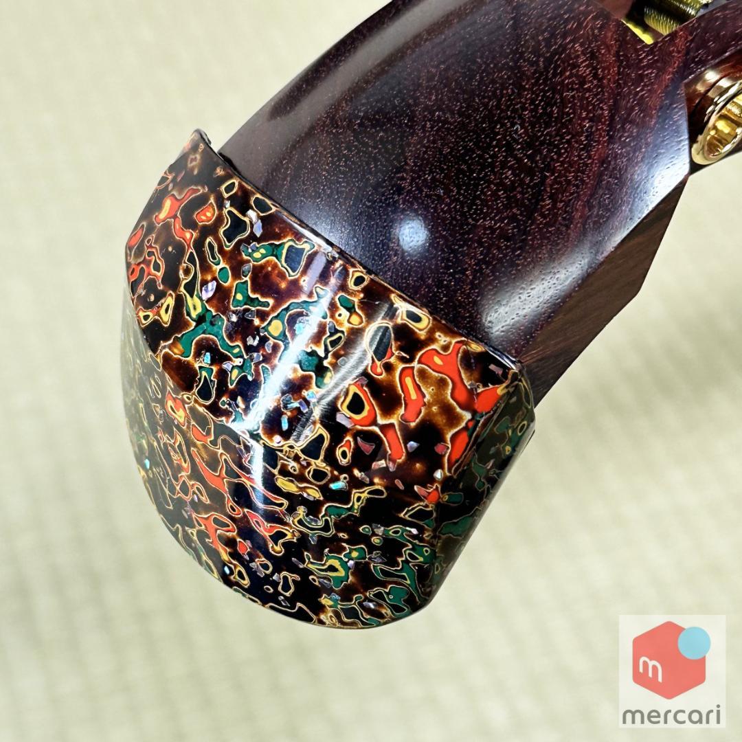 新品 津軽三味線 本体 紅木 太棹 展示品 新品軽量ケース付 新津01
