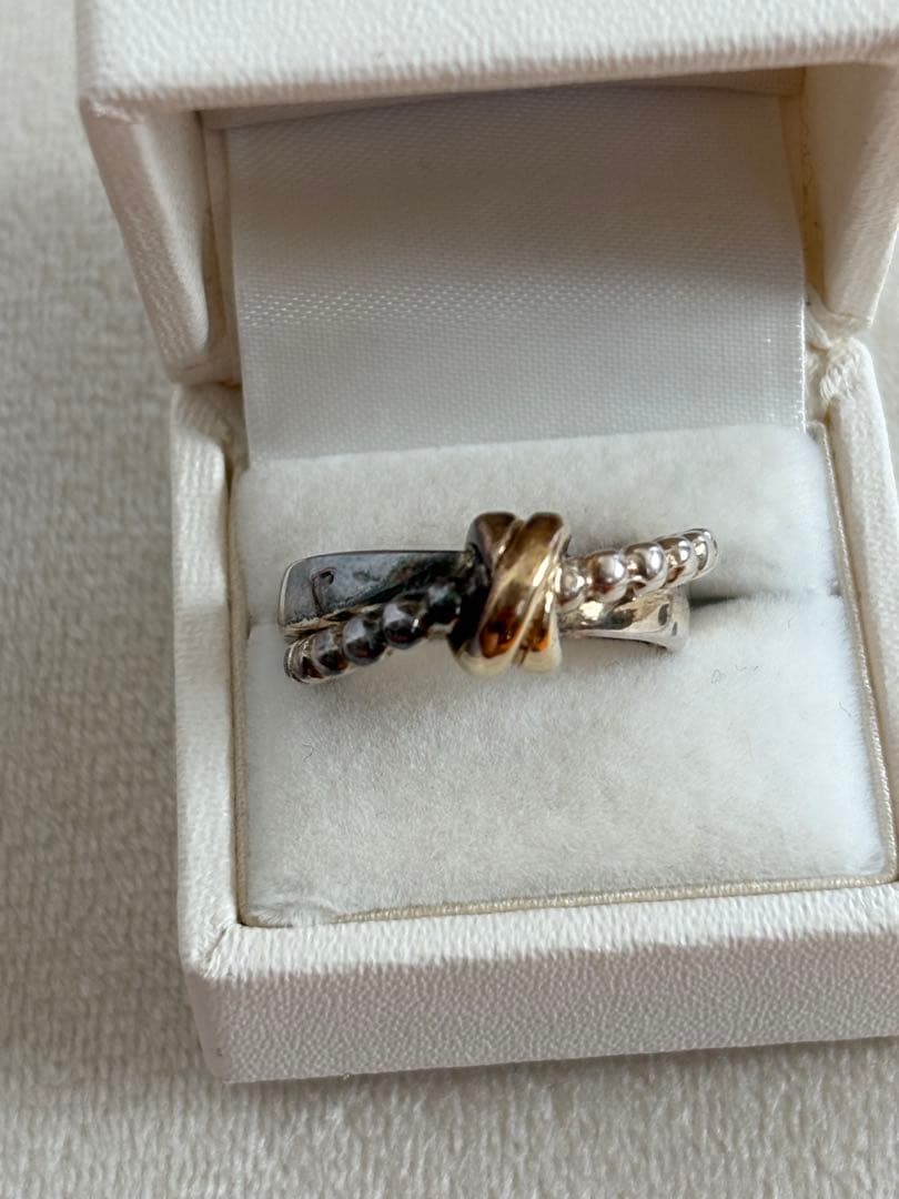 シルバー　ゴールド　リング