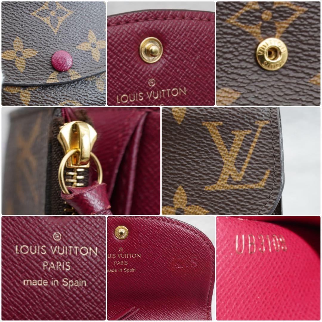 超美品☆ルイヴィトン 折財布 モノグラム フューシャ ポルトモネ ロザリ