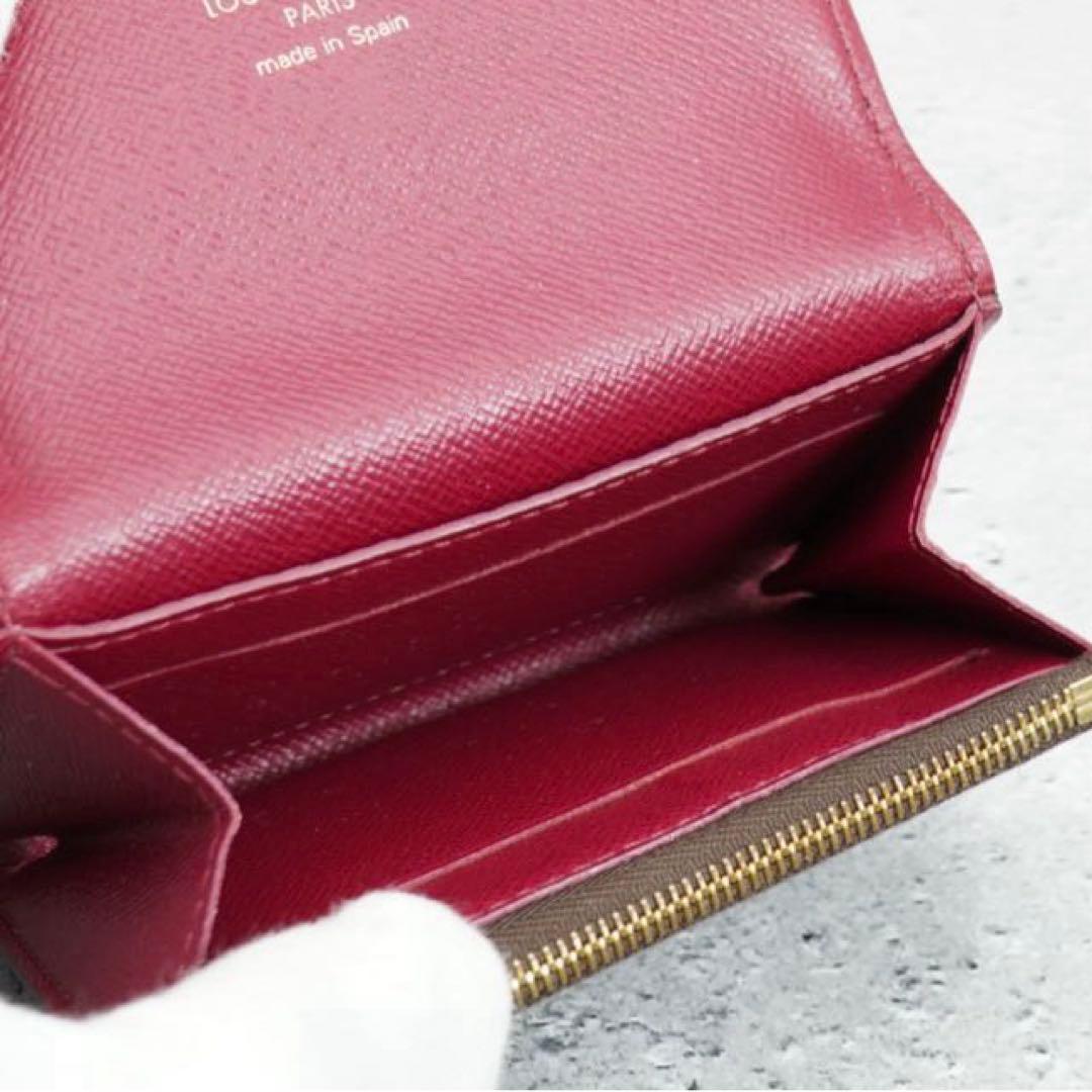 超美品☆ルイヴィトン 折財布 モノグラム フューシャ ポルトモネ ロザリ