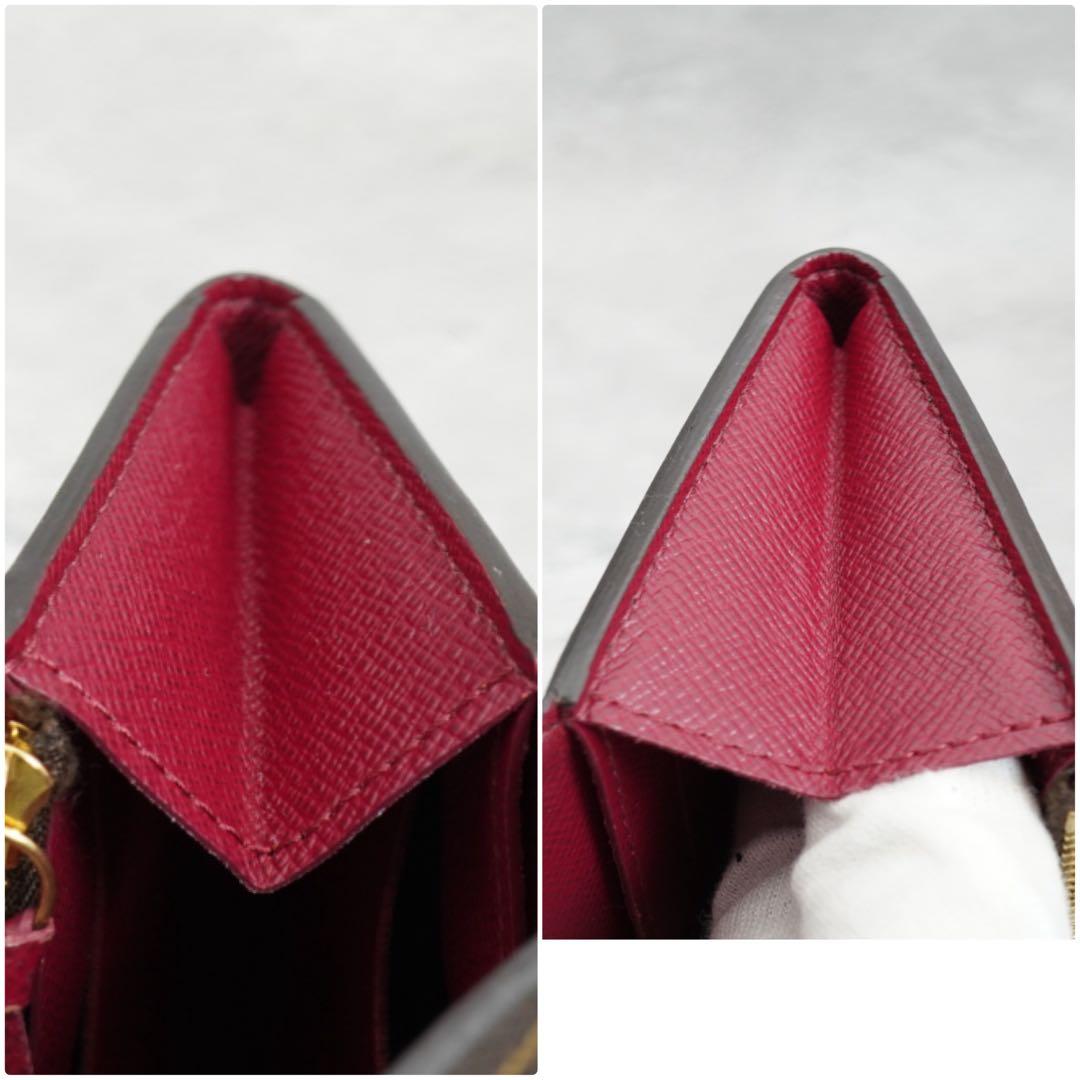 超美品☆ルイヴィトン 折財布 モノグラム フューシャ ポルトモネ ロザリ