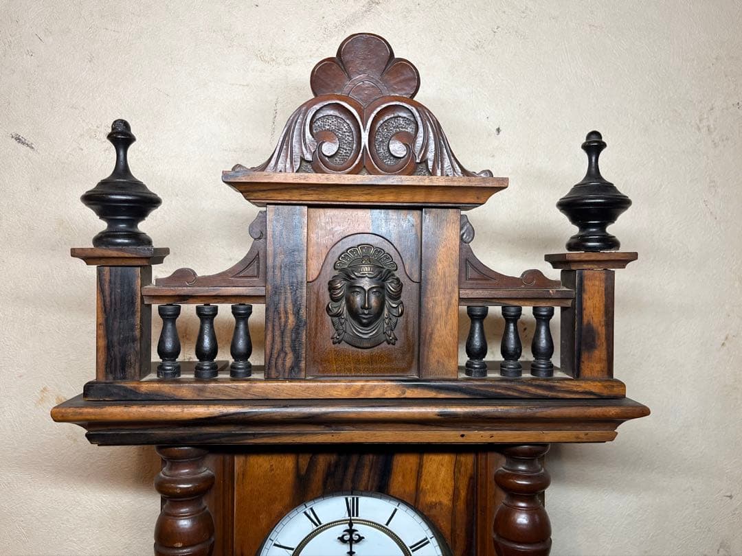 精工舎　ベルリン　柱時計　古時計　振り子　ゼンマイ　ボンボン　ユンハンス