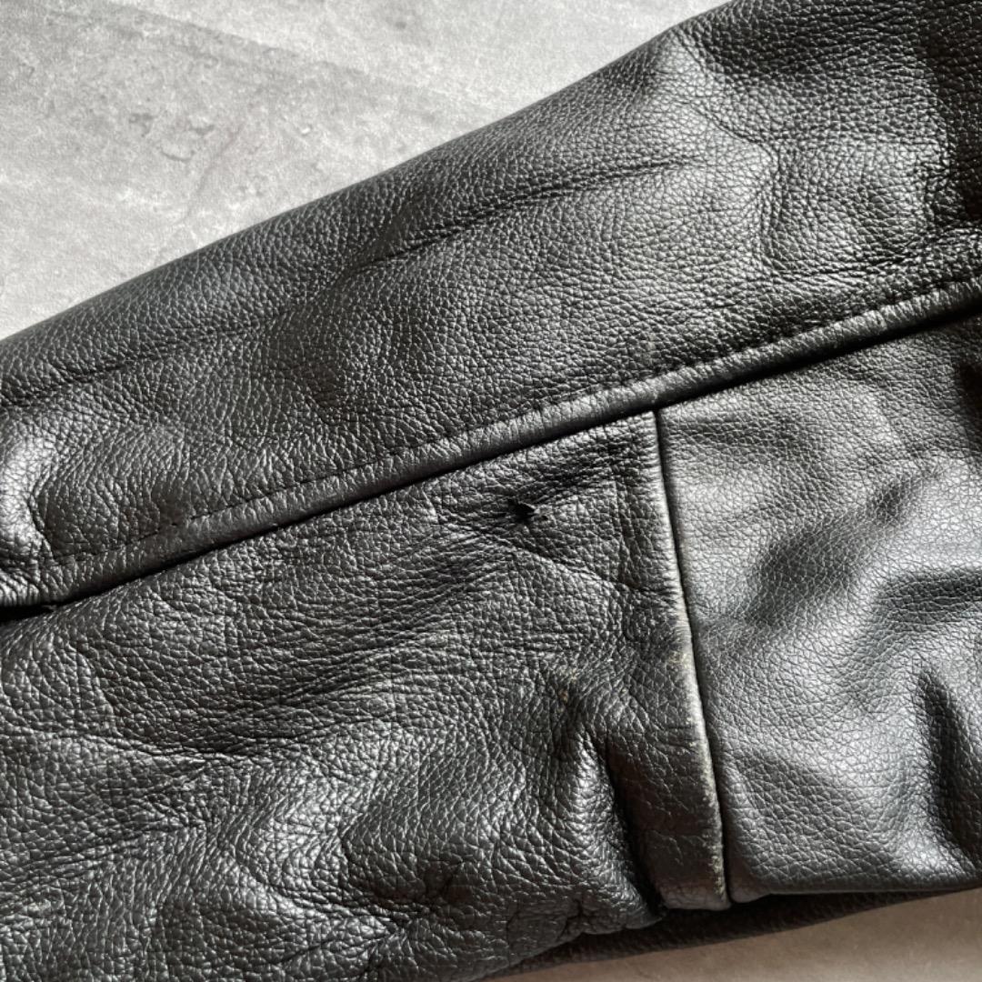 90s OLD GAP シングルライダース レザージャケット 本革 M