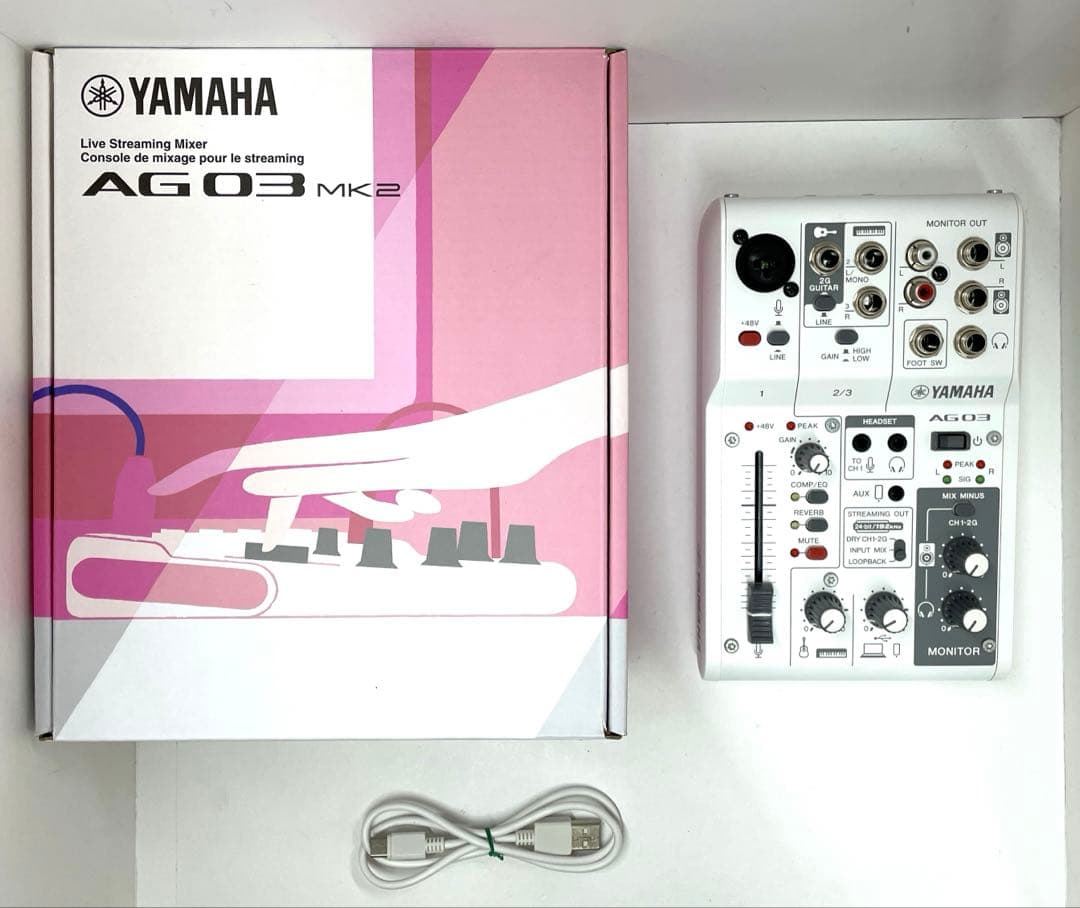 YAMAHA ライブストリーミングミキサー AG03MK2 ホワイト