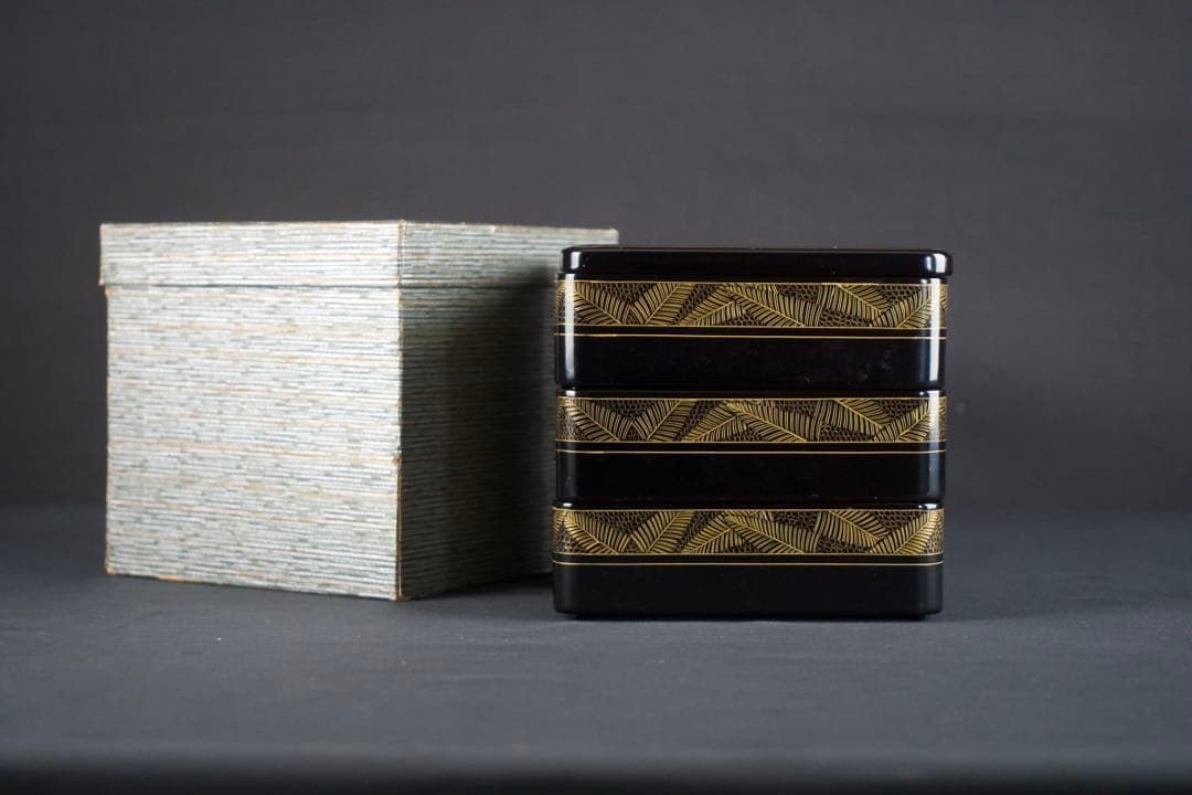 輪島塗 三段 重箱 共箱 漆器 未使用 美品