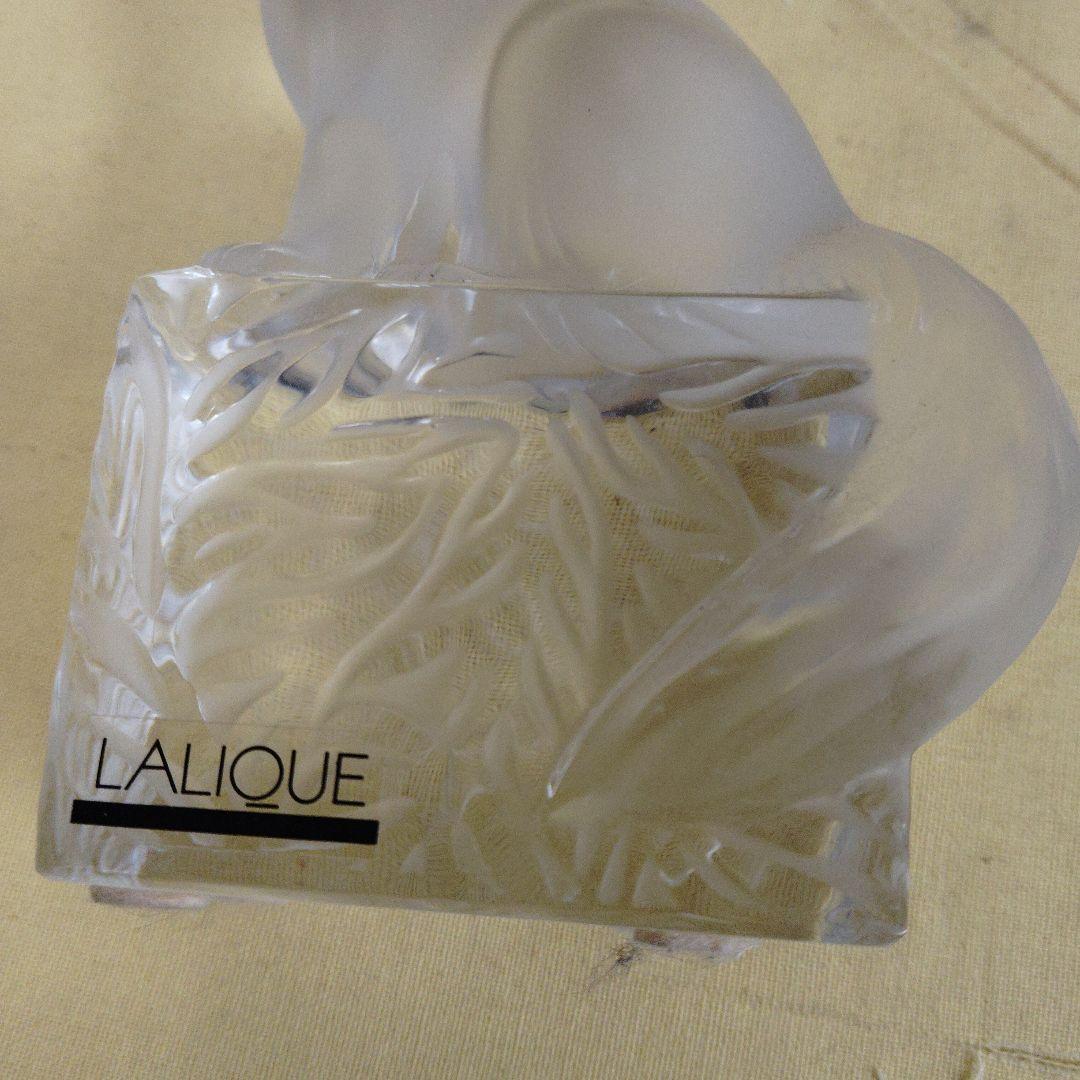 LALIQUE 猫のクリスタル彫刻