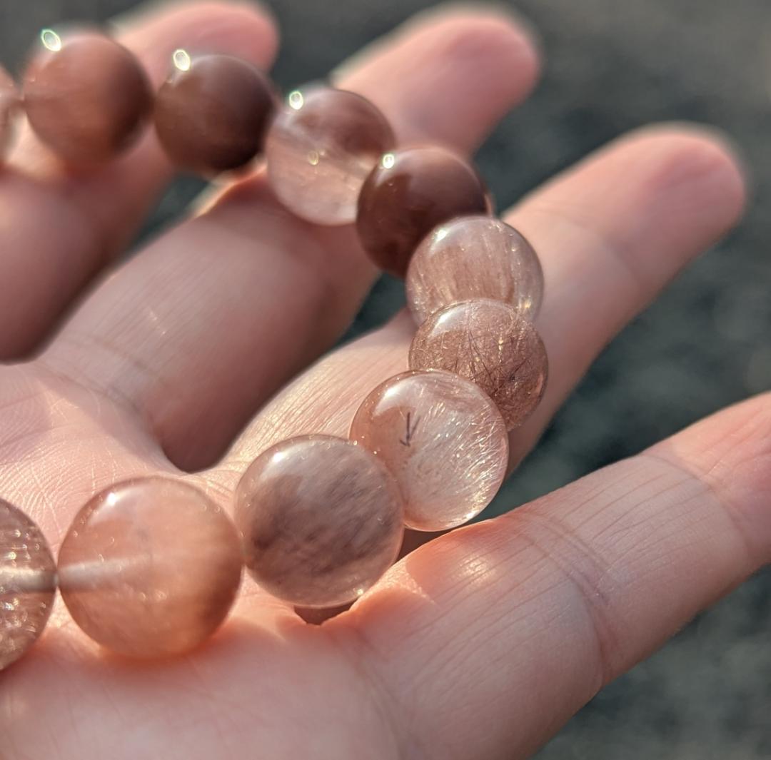 期間限定値下げ【極美・レア】サゲニティッククォーツ グラデーションブレスレット