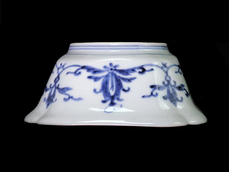 古伊万里　金襴手　獅子に牡丹の図　四方角向付　E990AS-CSb