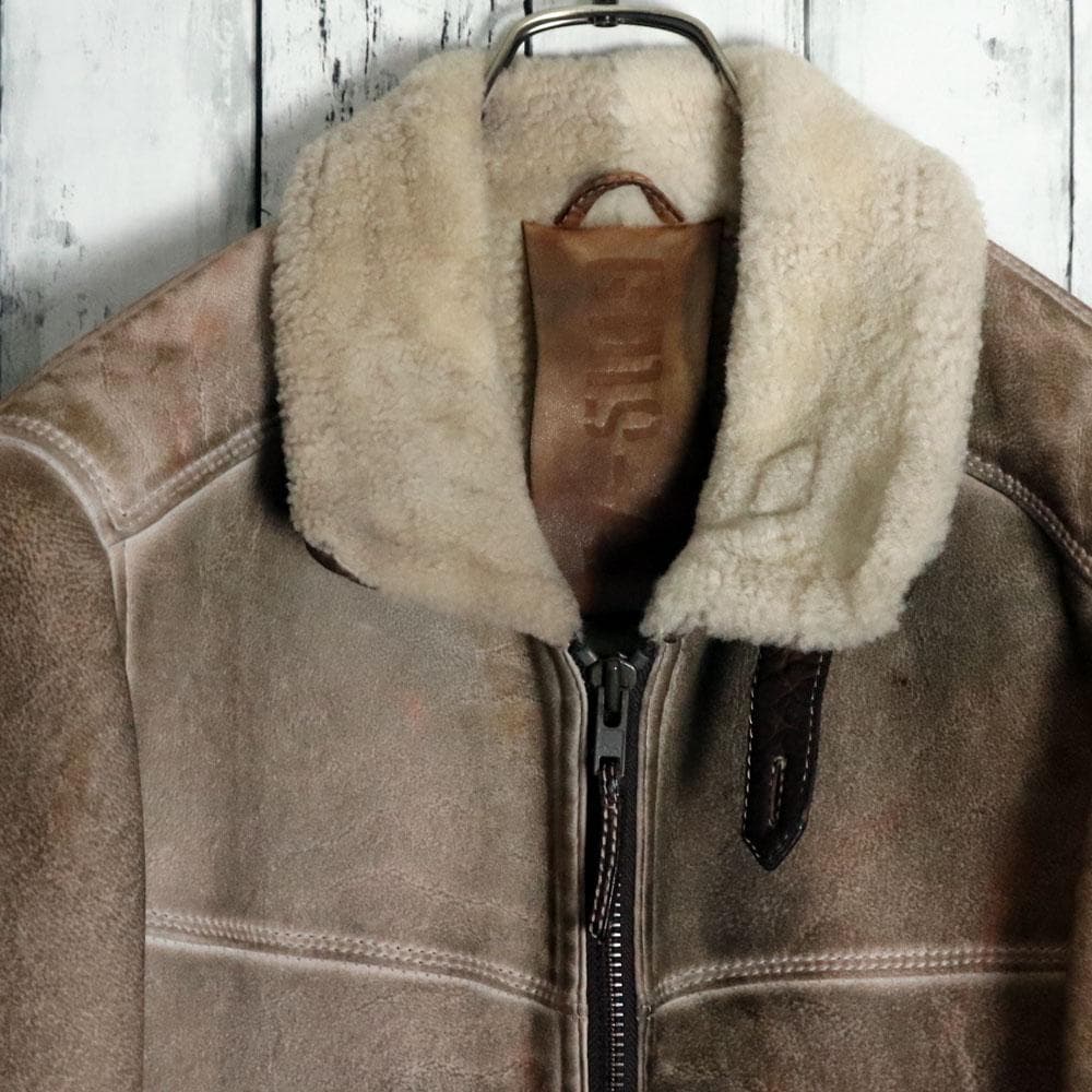 超レア GMS-75 ジモス イタリア製 リアルムートンライダースジャケット