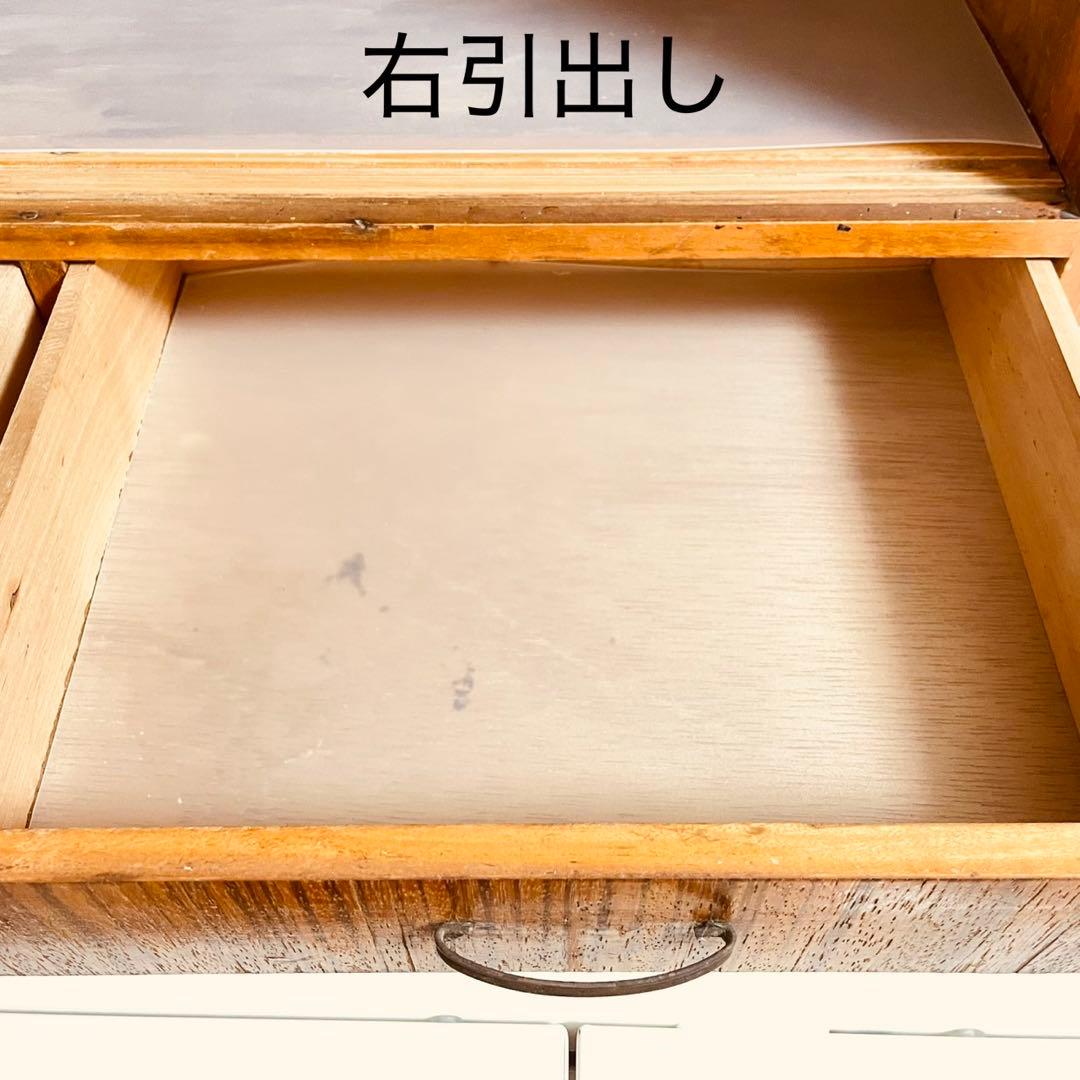 昭和レトロ　戸棚　ガラス戸　食器棚　アンティーク　古家具　木製