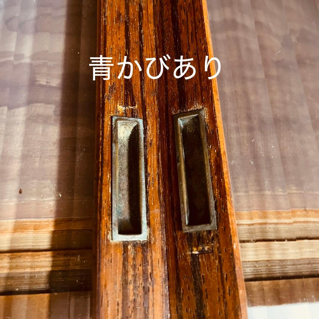 昭和レトロ　戸棚　ガラス戸　食器棚　アンティーク　古家具　木製