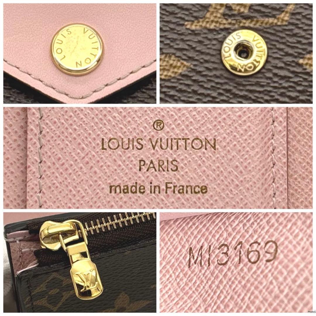 ルイヴィトン モノグラム ポルトフォイユ ゾエ 三つ折り財布 ローズバレリーヌ