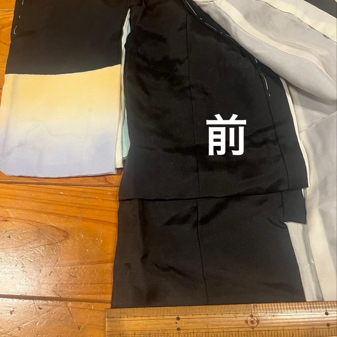 市松人形の着物（男の子）正絹　市松人形尺ニ用着物五つ紋　市松人形着物羽織セット