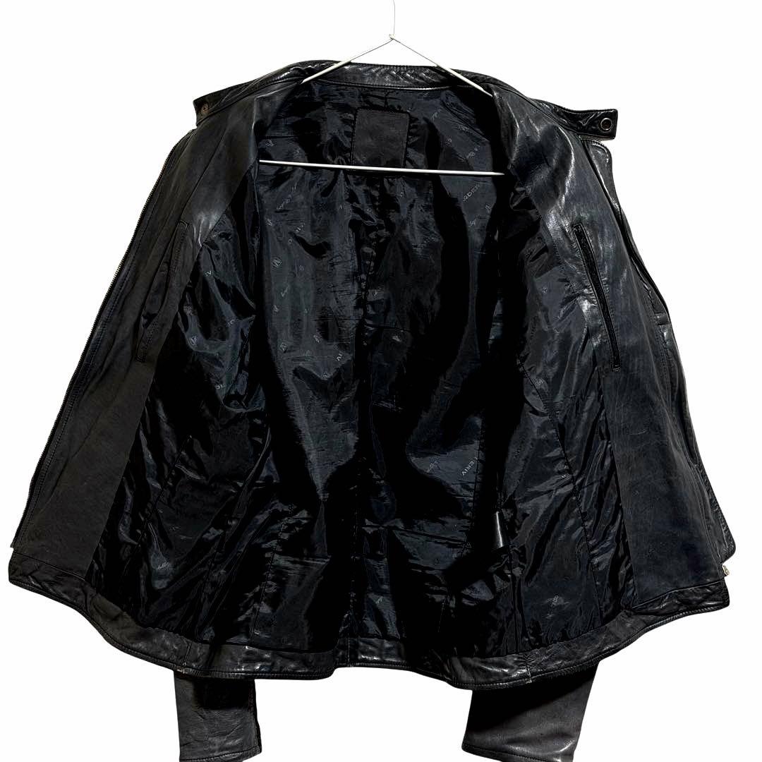 h*e様 日本製ホースハイド馬革シングルライダース 純銀タガーハートジッパーレザ