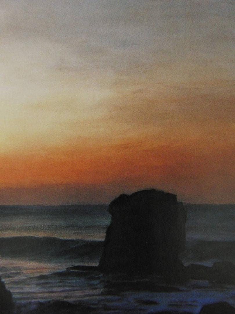 冨安昌也、【東海旭は照る】、希少な額装用画集より、新品額装付