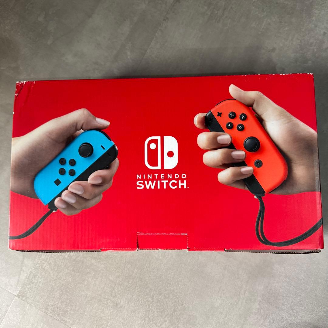 良品 Nintendo Switch ニンテンドー 本体 青赤 Joy-Con付