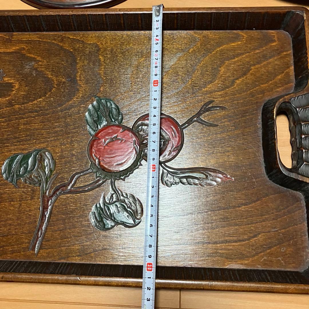 烏城彫　盆　鏡　5点セット