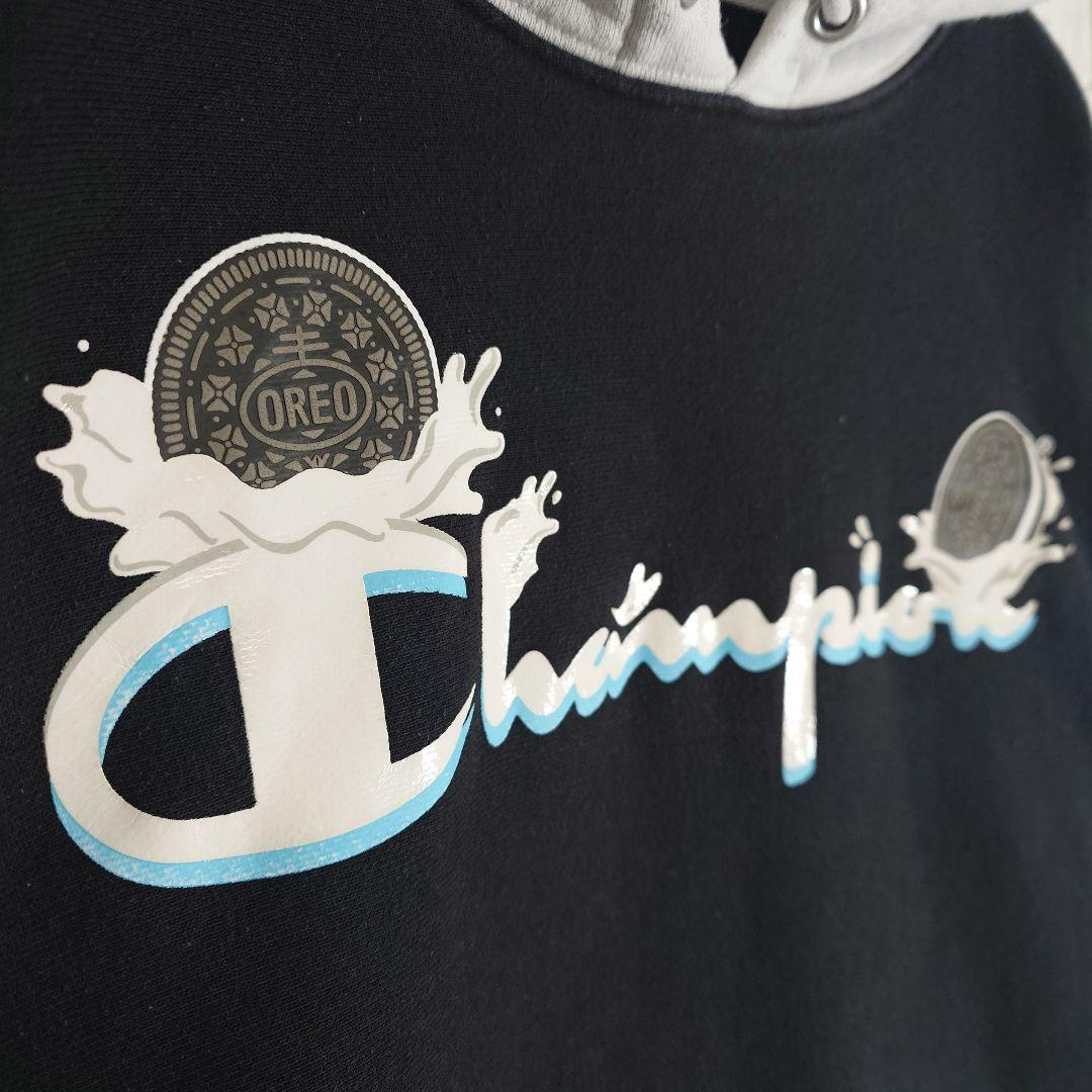 人気 チャンピオン リバースウィーブ スウェットパーカー 2XL ブラック 古着