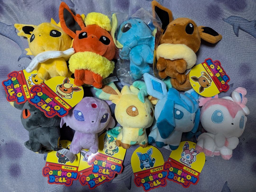 ポケモンドールズ　ぬいぐるみ　ブイズ　9種セット　ニンフィア　リーフィア