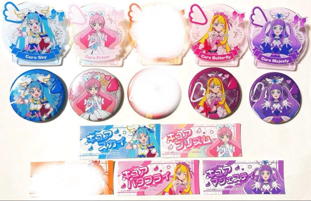 ひろプリ タワレコカフェ 缶バッジ クリップ ステッカー プリキュア スカイ