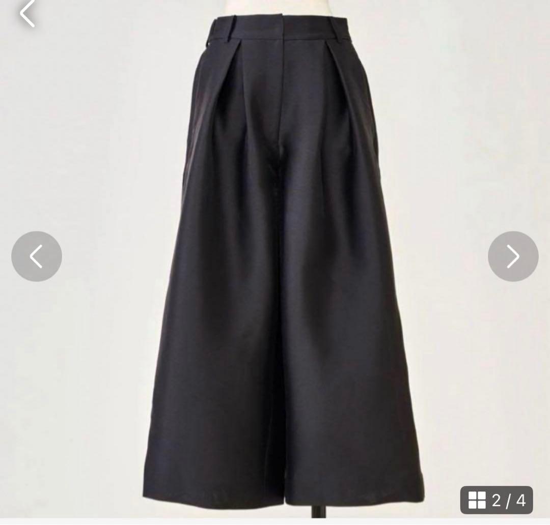 新品　heve サテンフレアガウチョパンツ36　2024AW