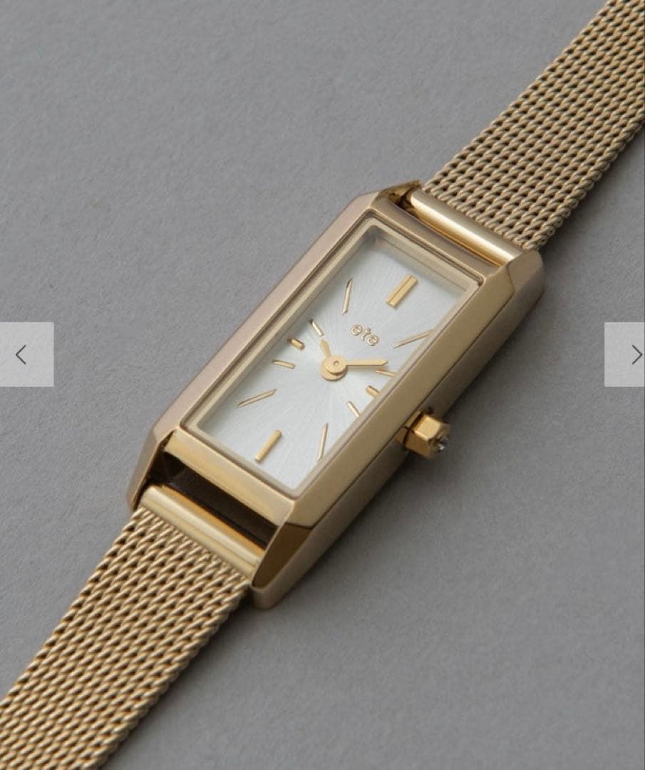 ete レクタングルフェイス メッシュベルト ウォッチ