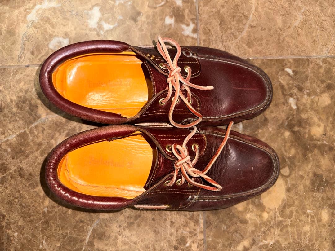 セール中‼️ダークブラウン レザー 3eyeモカシンtimberland