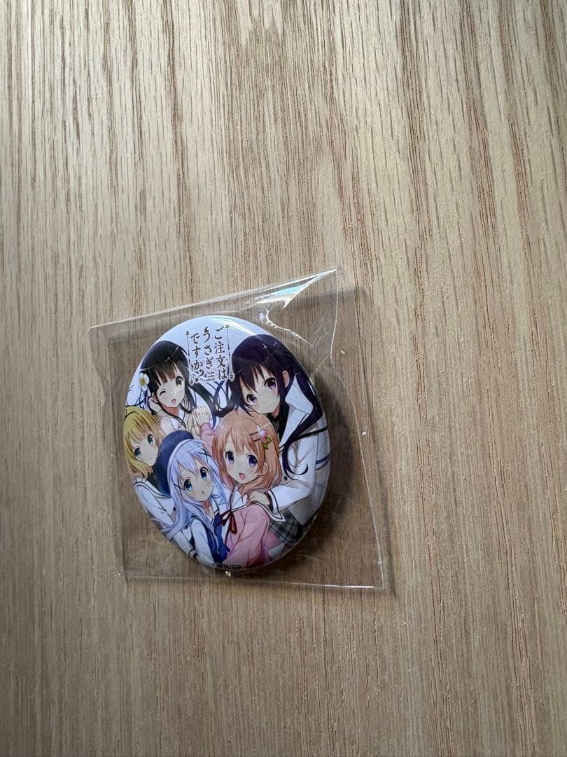 希少　ご注文はうさぎですか？　缶バッジ　チノ　ココア　リゼ　チヤ　シャロ　原作絵