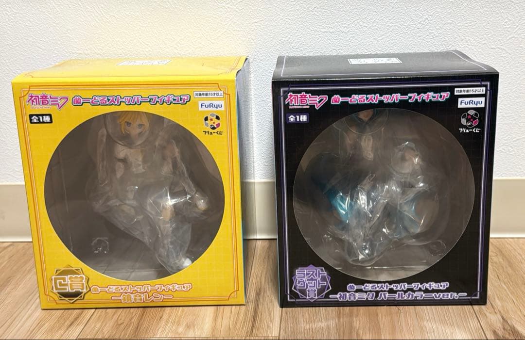 フリューくじ ぬーどるストッパーフィギュア 鏡音レン 初音ミク ラストワン