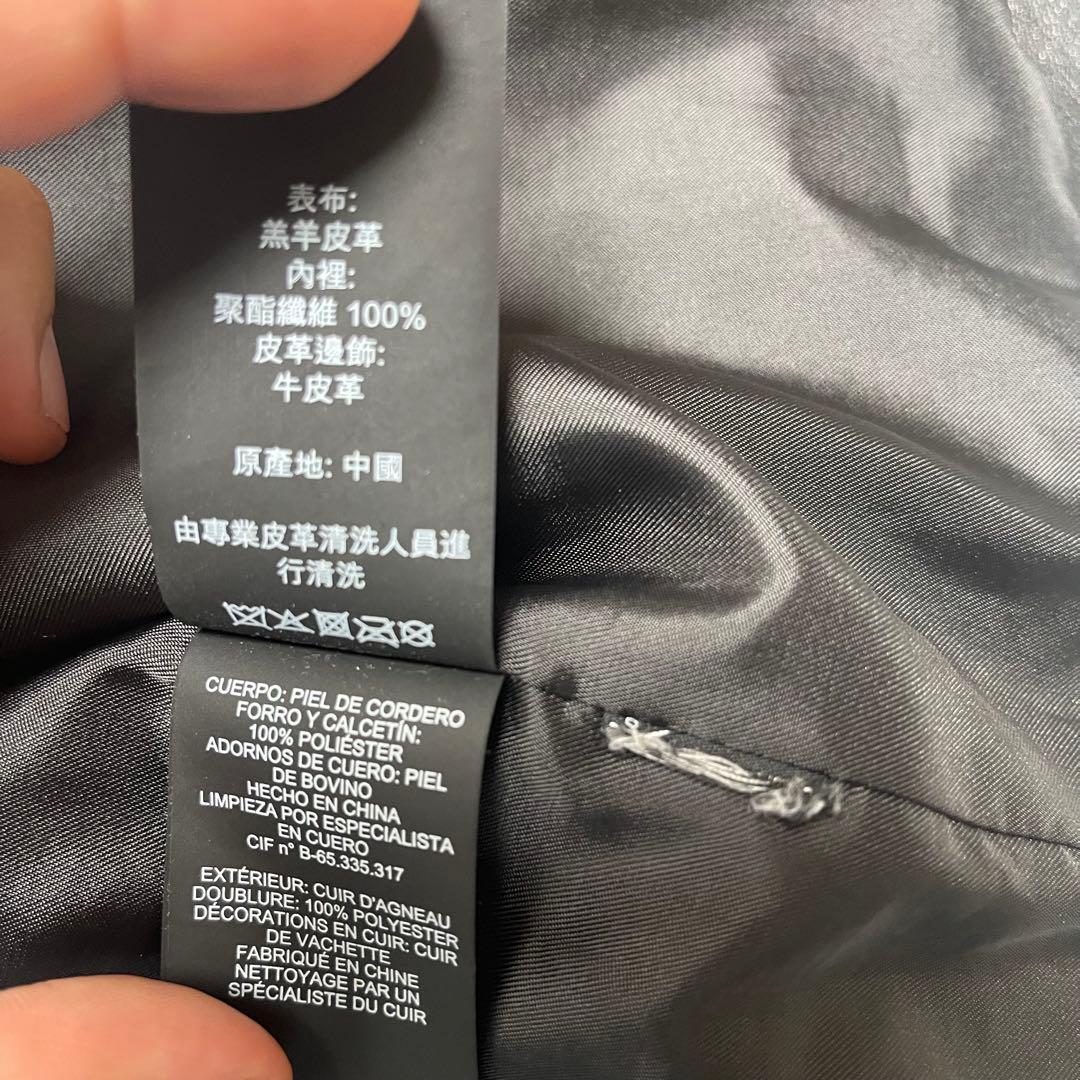 極美品　　コーチ　レザージャケット　　シングル　羊革　L　大きいサイズ　黒