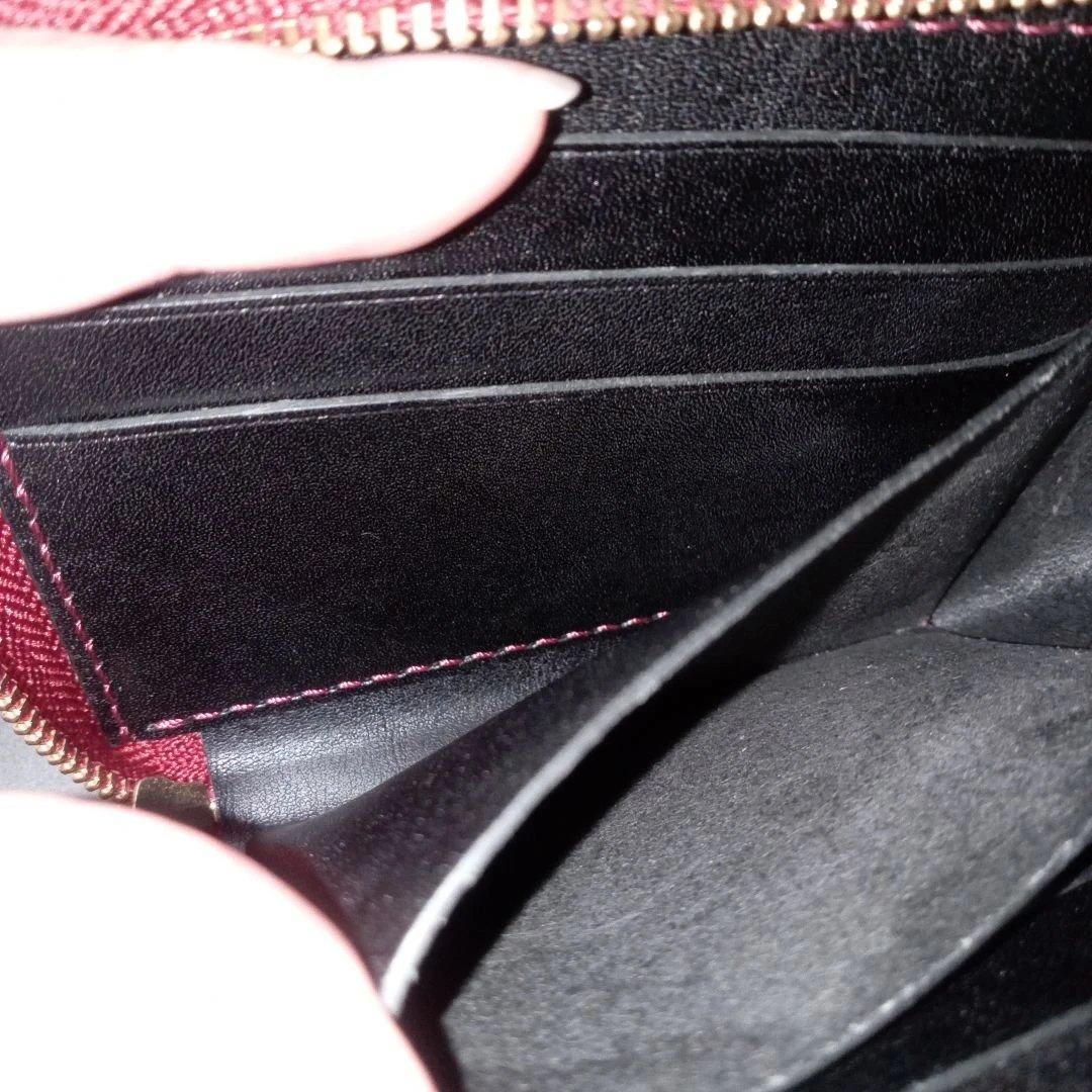 ルガトショルダー　ワイン　L字ファスナー　コンパクト財布　　栃木レザー　小銭入れ