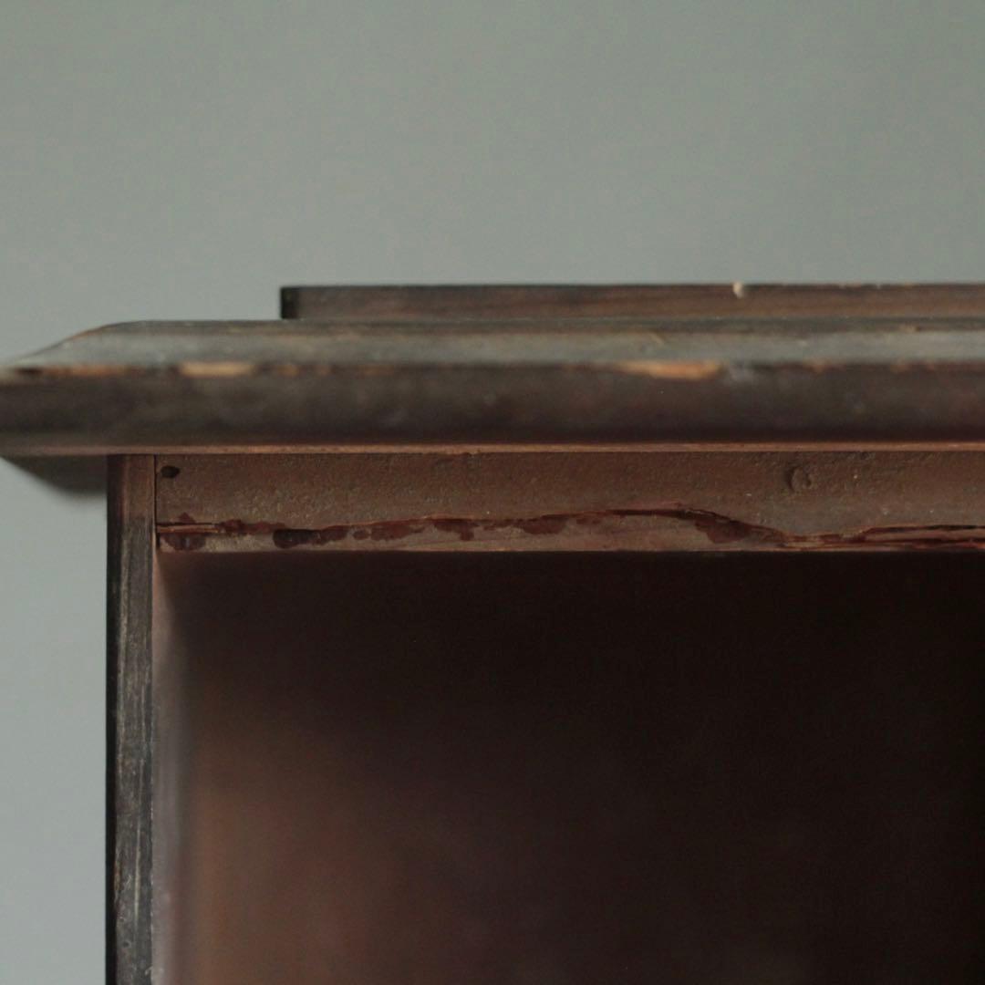 古い 木製 厨子 虫喰いあり 仏教美術 古道具 アンティーク オブジェ