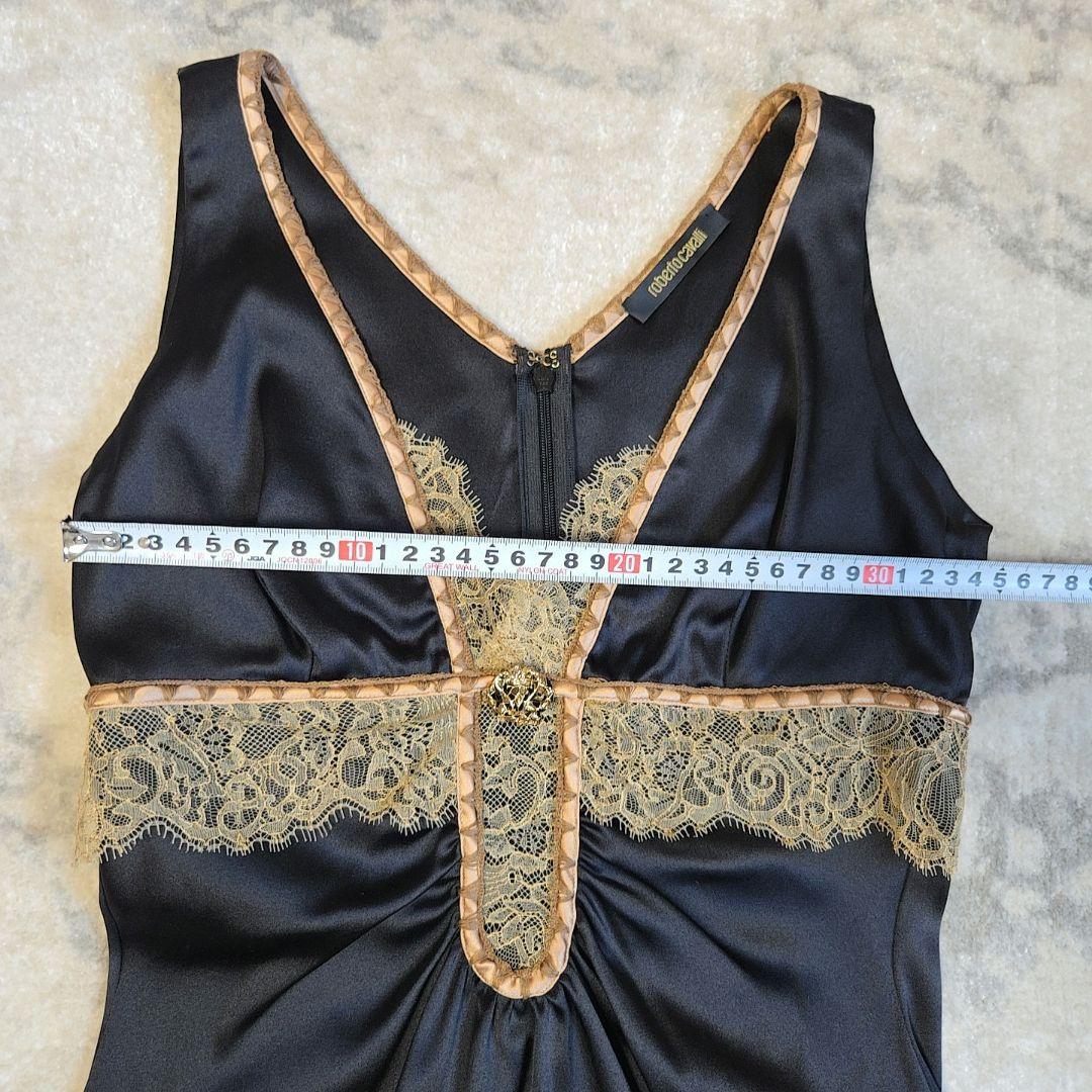 roberto cavalli 黒 レース 40 イタリア製