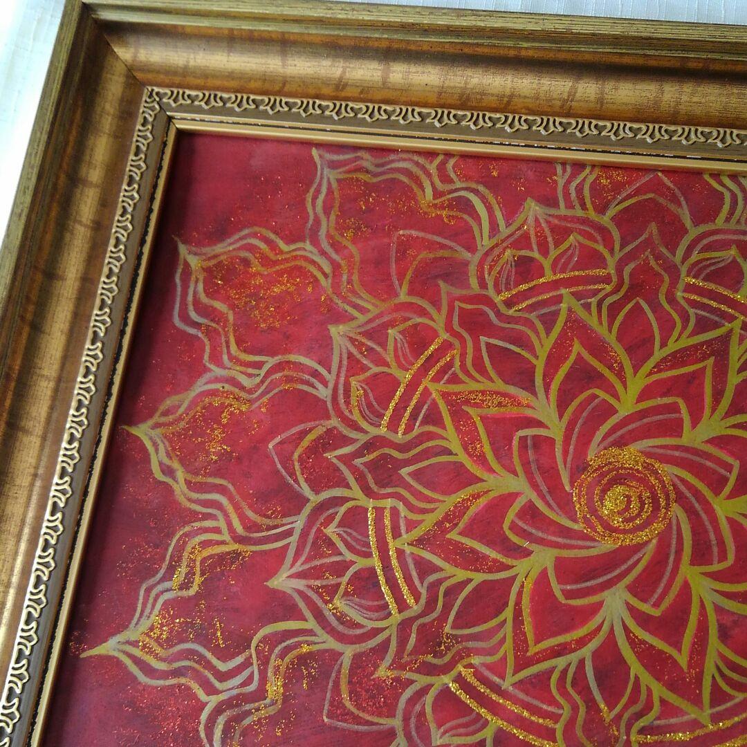 開運アート　赤い曼荼羅