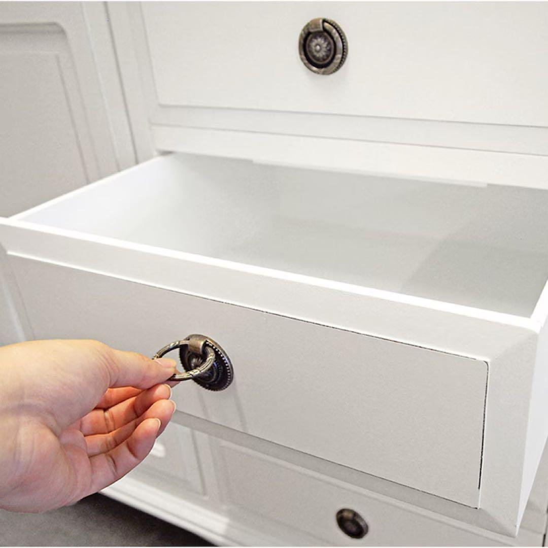 ヨーロピアン調リビングボード サイドボード キャビネット アンティーク風 姫家具