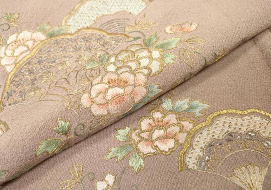 正絹訪問着　作家物　蘇州刺繍七五三　お宮参