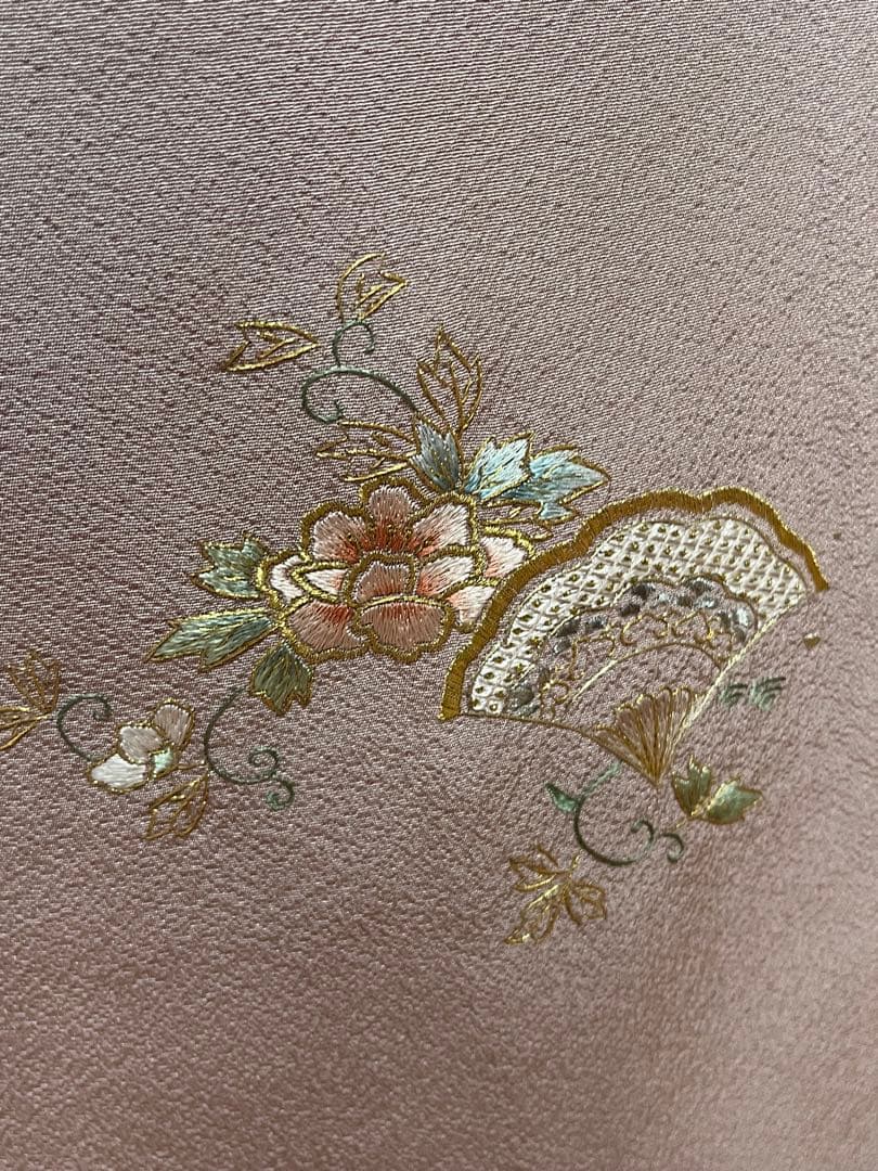 正絹訪問着　作家物　蘇州刺繍七五三　お宮参