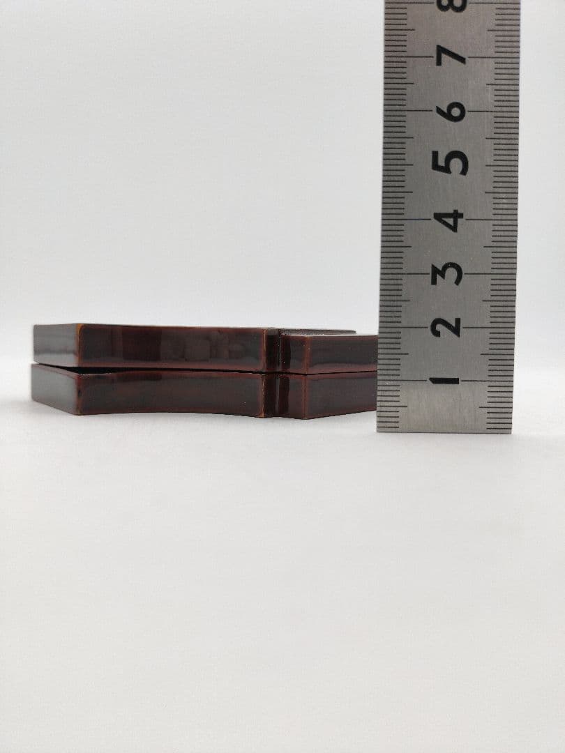 【セール】b813【新品・未使用】香合 重扇面 住吉蒔絵 中林一星 木箱 茶道具