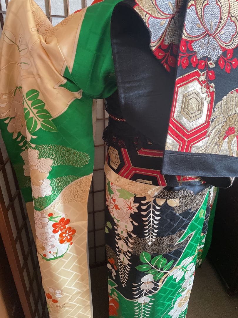 振袖古典柄6点セット大柄花紋様