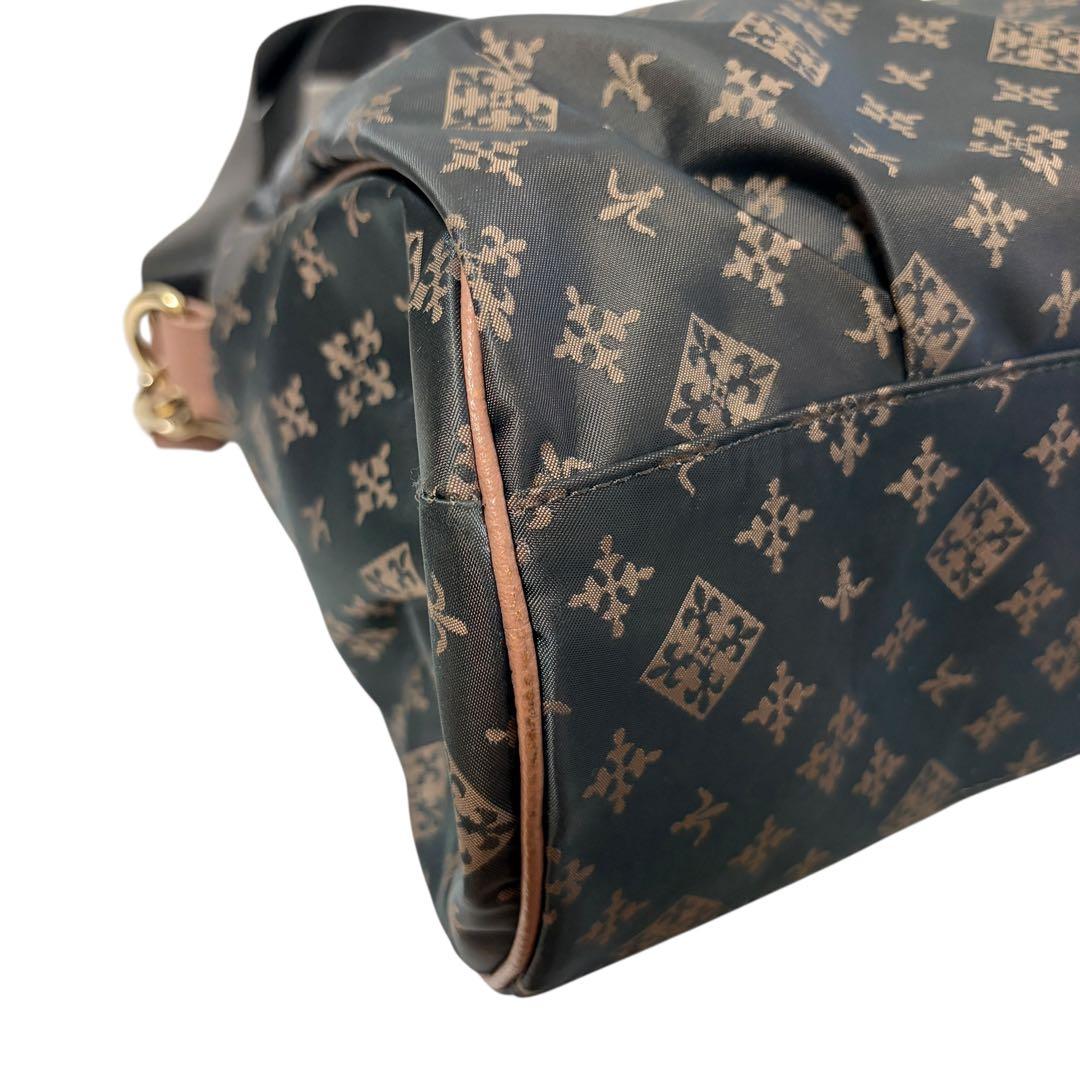 美品 ラシット 2way ショルダーバッグ モノグラム グレー