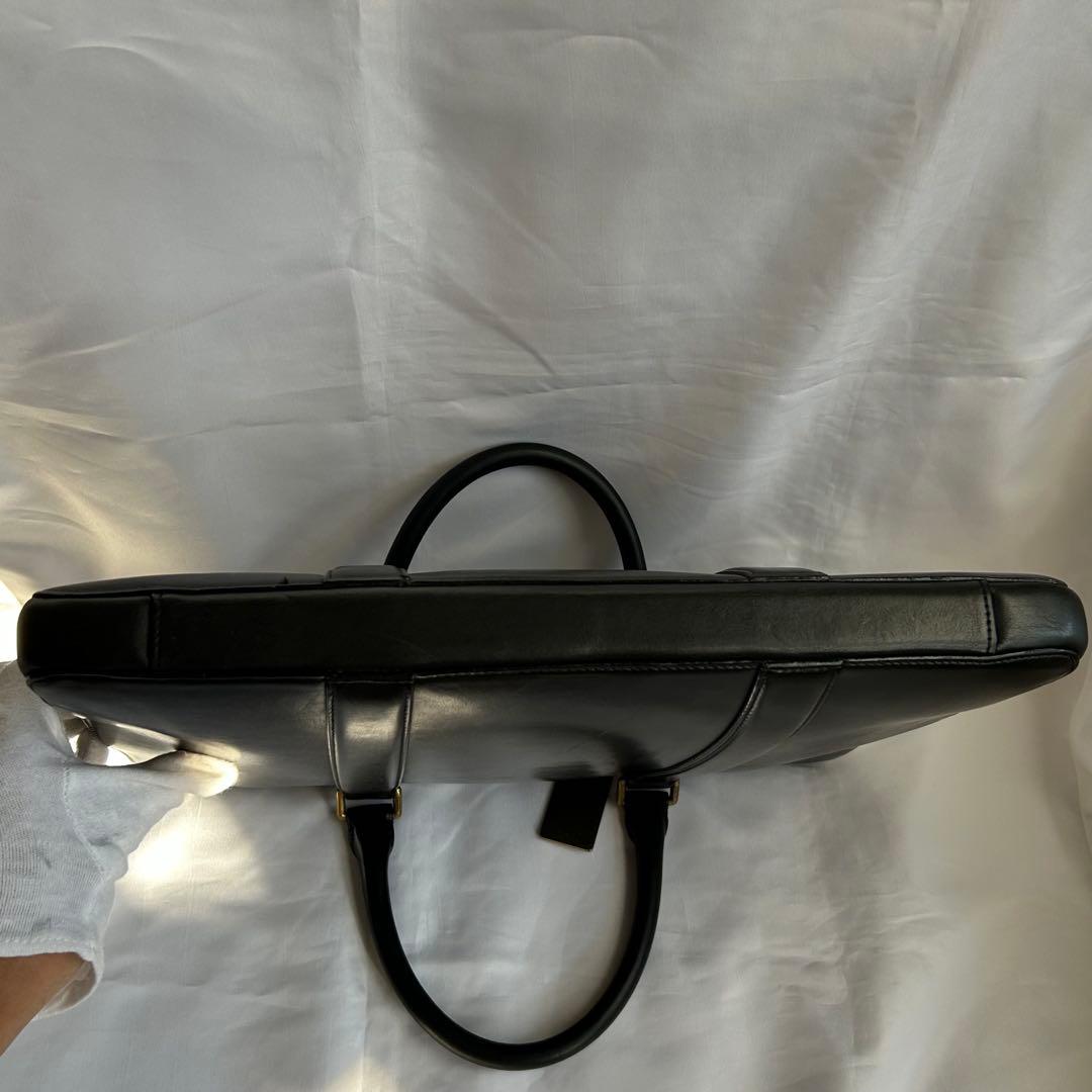 【希少】COACH コーチ ブラック 本革 薄型 ビジネスバッグ ブリーフケース