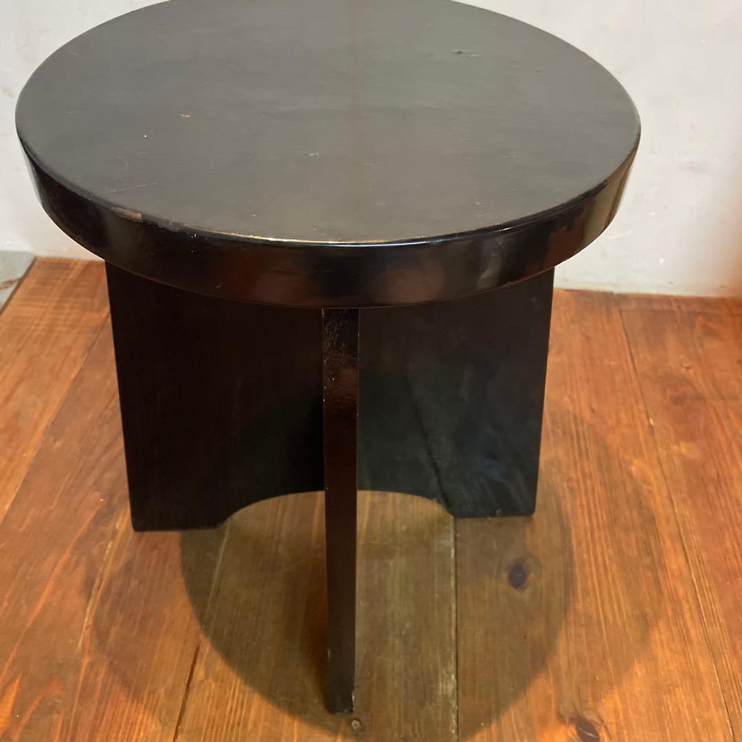 木製　漆塗り　茶道具　円椅子　スツール　立礼用椅子　点茶盤　組立て式　丈夫な作り