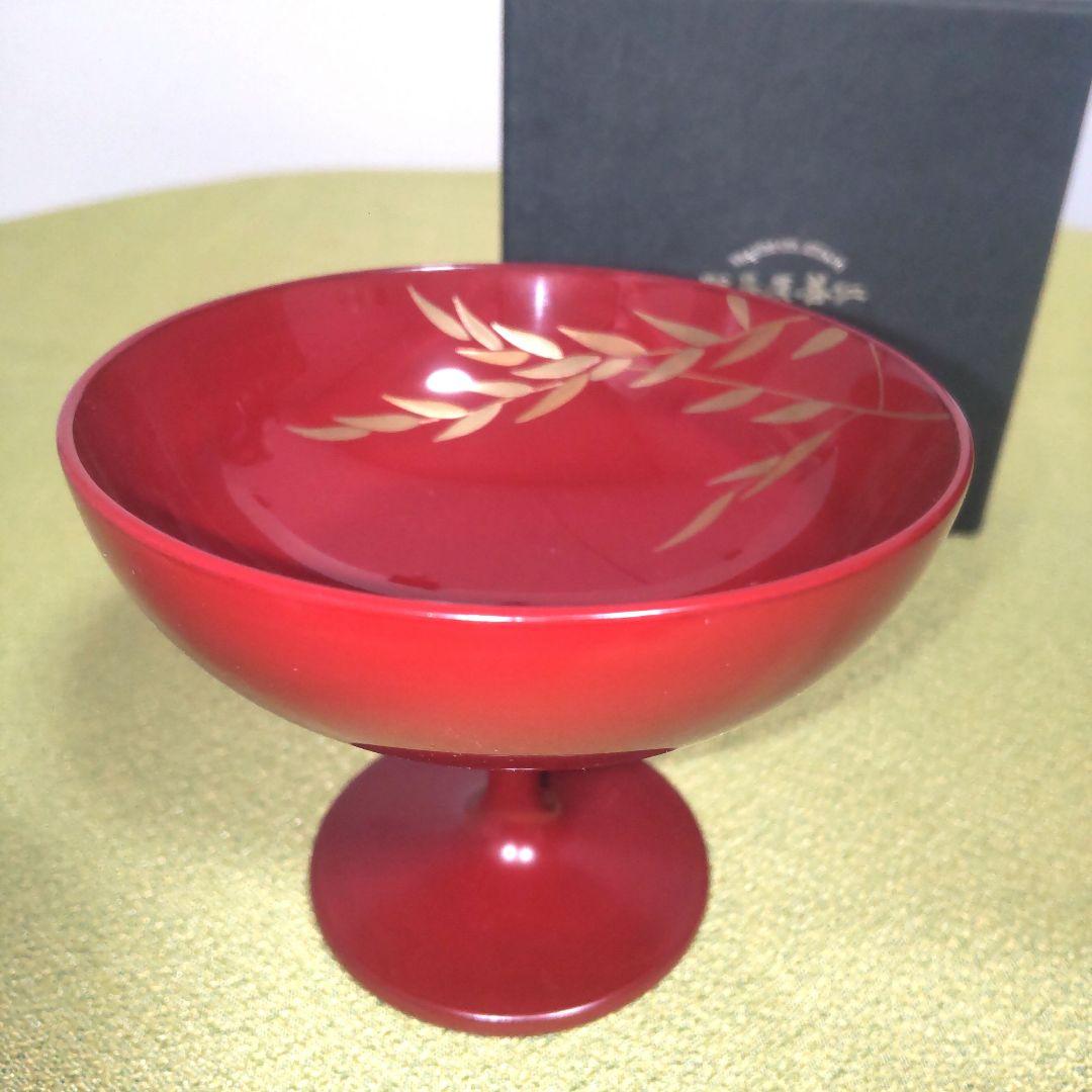 輪島塗 善仁 桜 ミズメザクラ 馬上杯 ワインカップ カップ 金彩 箱付 蒔絵